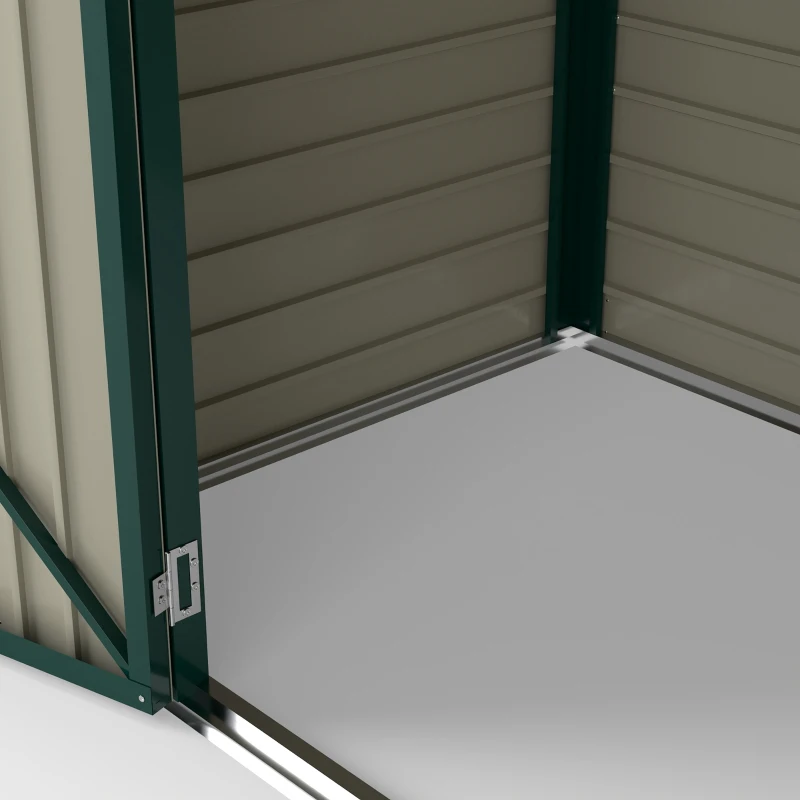 Outsunny 3.7 x 7.9ft Galvanised Steel Shed, with Latched Door and Padlock - Green