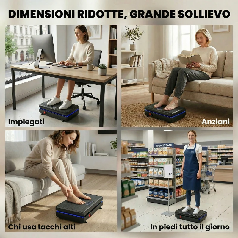 SPORTNOW Pedana Vibrante con 120 Livelli di Velocità e 5 Programmi