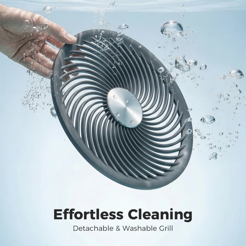 HOMCOM 20 dB Silent Standing Fan for Bedroom, 42" Pedestal Fan with Remote, 90° Oscillating, 8 Speeds, Remote Control, Grey