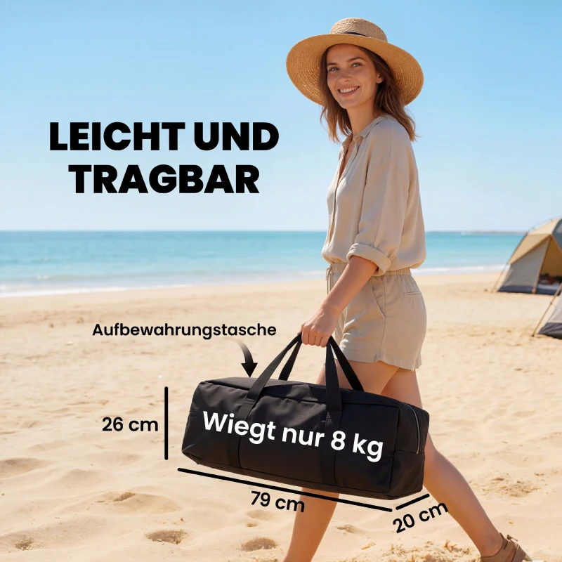 Outsunny Campingtisch 117 x 60 cm Aluminium Klapptisch mit Aufrollbare Tischplatte Holz-Optik Tragetasche wasserdicht