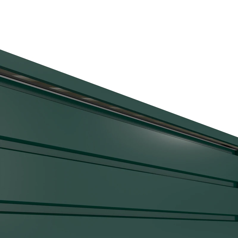 Outsunny 3.7 x 7.9ft Galvanised Steel Shed, with Latched Door and Padlock - Green