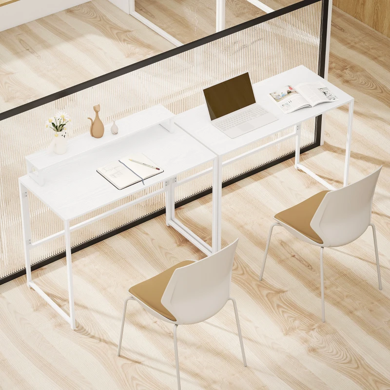 HOMCOM Schreibtisch Klappbar Computertisch mit Monitorhalterung  für Arbeitszimmer 100 x 48 x 87,5 cm