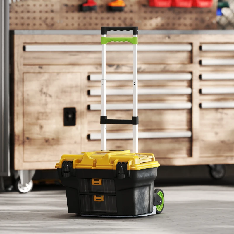 HOMCOM Diable Pliable en Aluminium avec 100 cm Poignée Télescopique, pour Entrepôt, Aéroport, 38,5x41x100cm, Vert