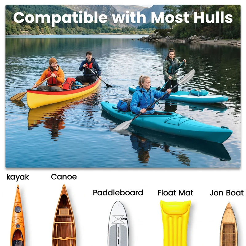 HOMCOM Chariot de transport trolley pour kayak, stand-up paddle, canoë cadre en aluminium dim. 70L x 40L x 42H cm