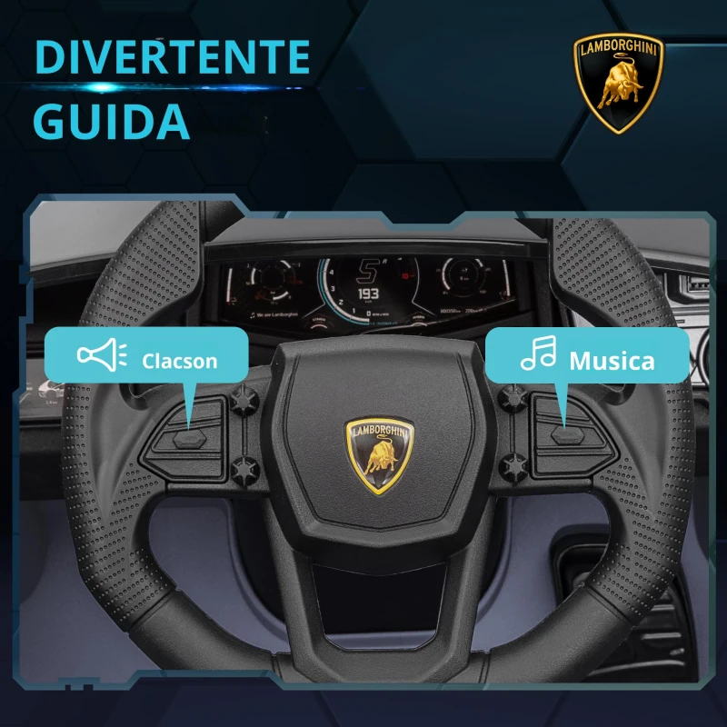 AIYAPLAY Auto Elettrica per Bambini da 3-5 Anni, Guida Dolce, Telecomando, Clacson, Plastica e Metallo, Grigio