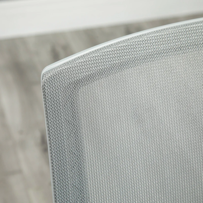 Vinsetto Lot de 2 fauteuils chaise de bureau ergonomique hauteur réglable pivotante 360° revêtement maille gris