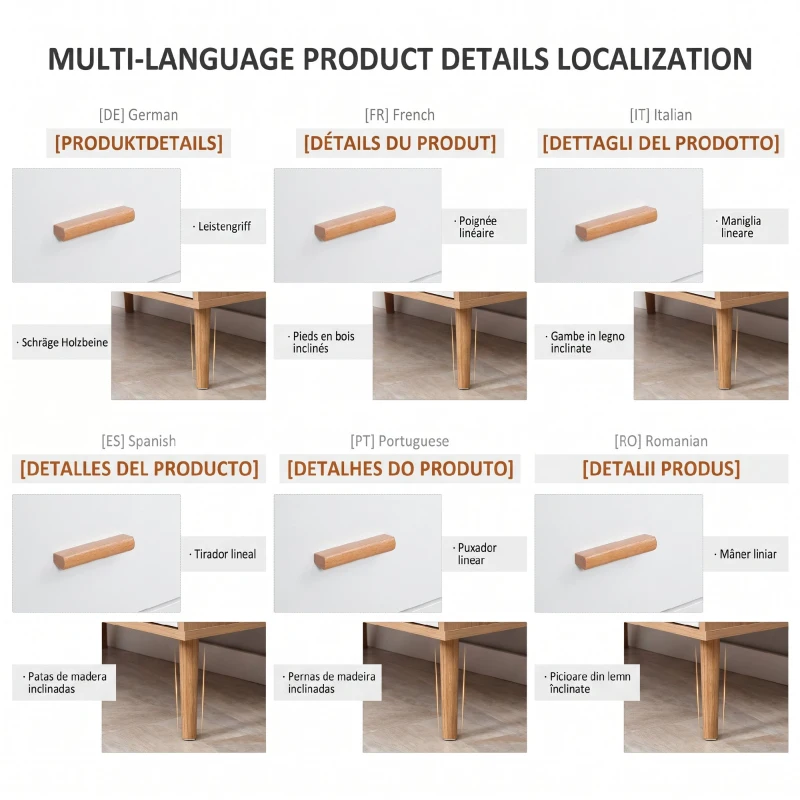 HOMCOM Comodă cu 3 sertare ridicată pentru living și dormitor, din lemn, 80x39x80 cm, alb și culoare lemn