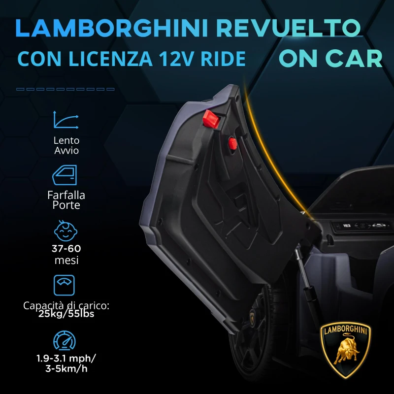 AIYAPLAY Auto Elettrica per Bambini da 3-5 Anni, Guida Dolce, Telecomando, Clacson, Plastica e Metallo, Grigio