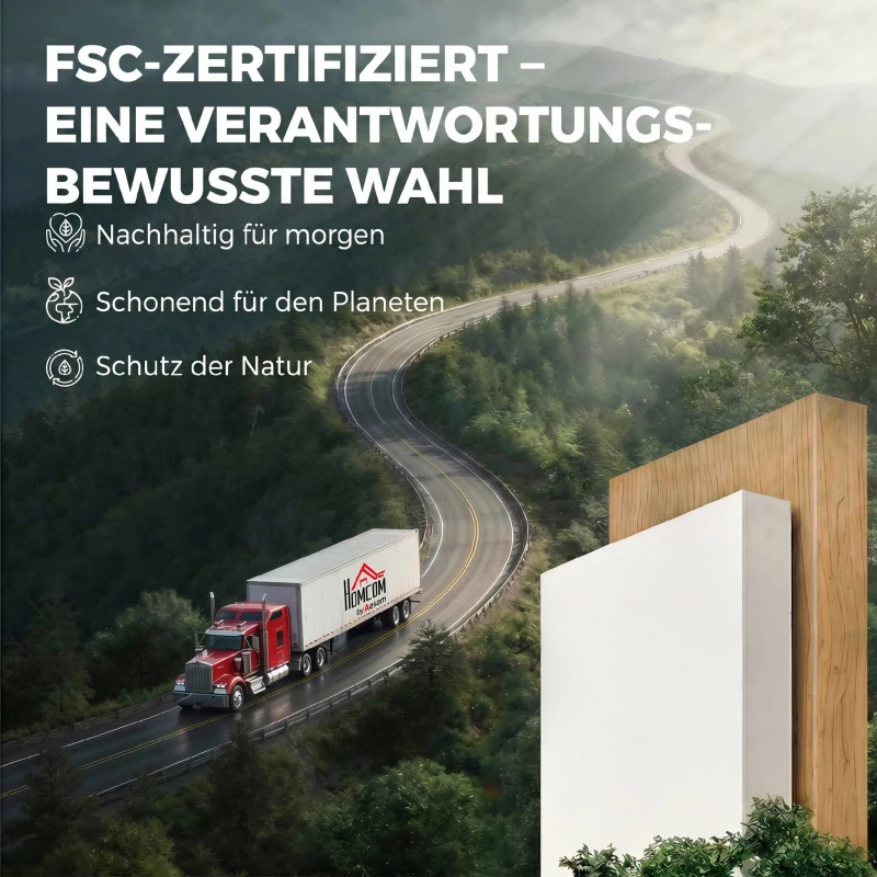 HOMCOM Kommode mit 4 Schubladen Sideboard mit 1 Tür, Verstellbarem Einlegeboden, für Wohnzimmer, Schlafzimmer 100 x 40 x 80 cm