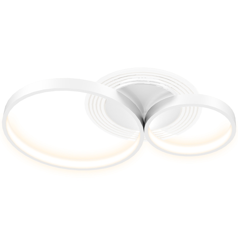 HOMCOM Lámpara de Techo LED 40W 3000 K/4000 K/6500 K para Dormitorio Salón Cocina Comedor Blanco