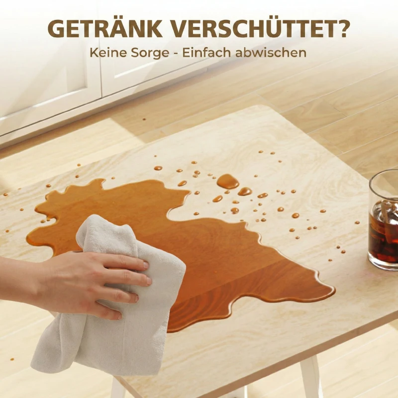 HOMCOM Table de bar carrée pour 2 personnes, table haute cuisine mange-debout avec étagère, 55 x 55 x 95 cm, naturel et blanc