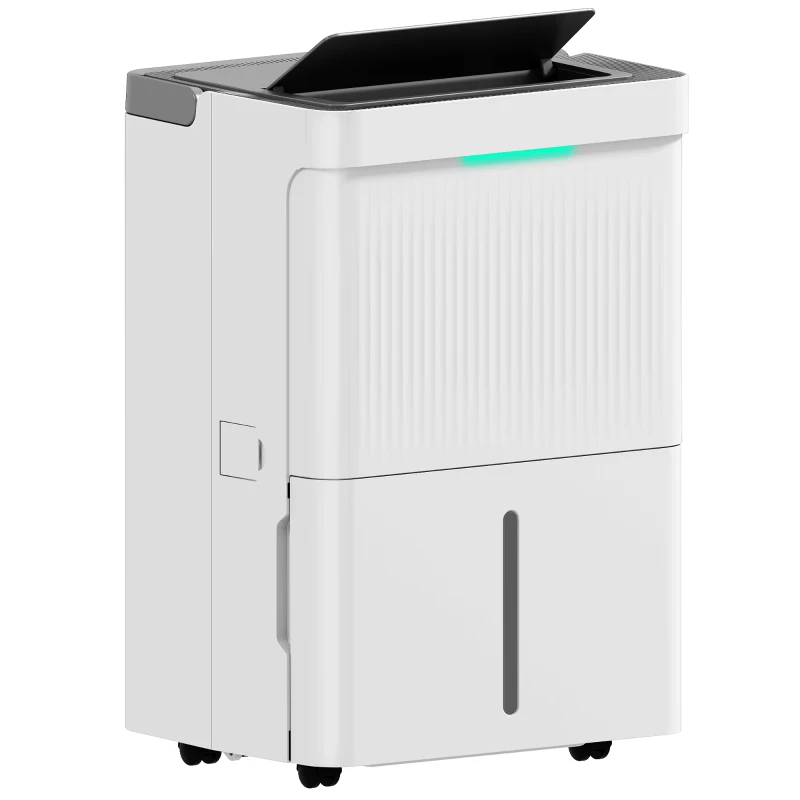 HOMCOM Deshumidificador 35L/día Depósito de Agua 5,5L Pantalla LED Temporizador 24 H Bloqueo Infantil hasta 40-100㎡ Blanco