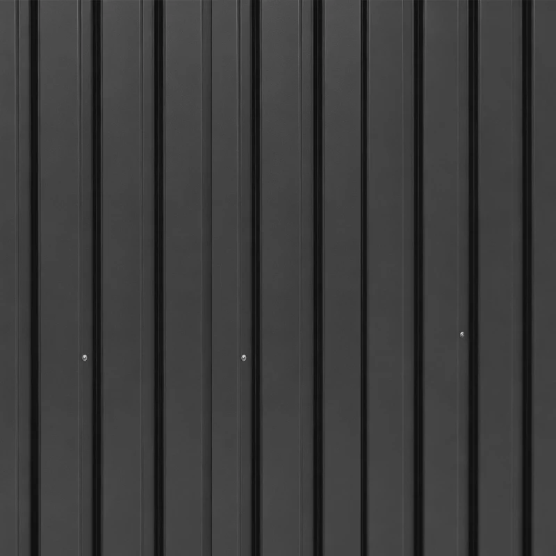 Outsunny Abrigo de Jardim 280x130x172cm Abrigo de Exterior de Aço Galvanizado com Porta Corredeira e Ventilações Cinza Escuro