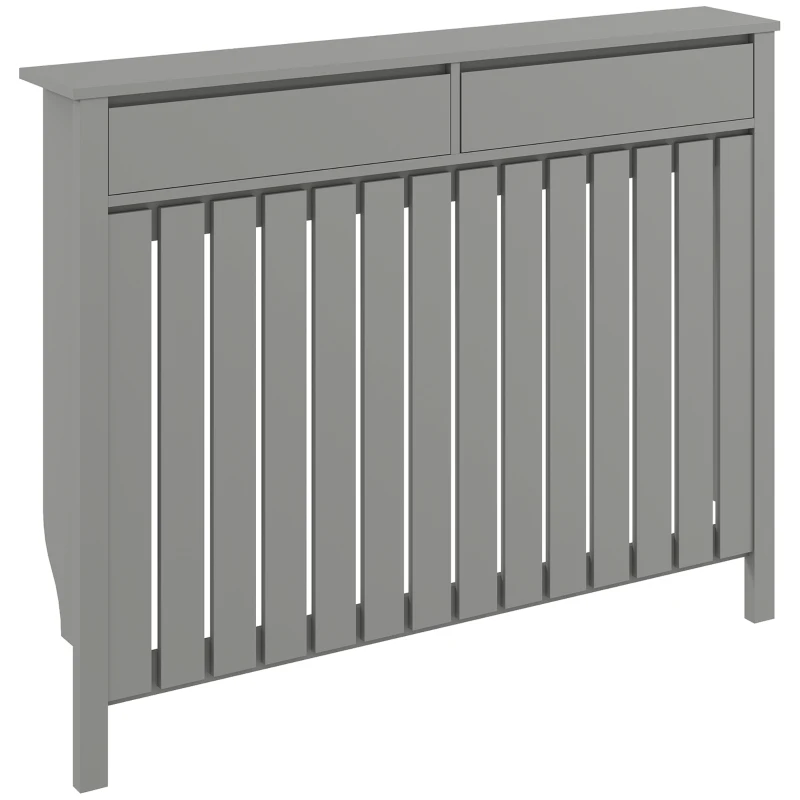 HOMCOM 93 x 119cm Modern Radiator Cover - Grey