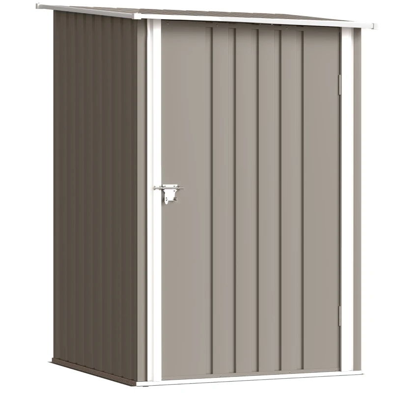 Outsunny Abri de Jardin 1m² - Remise pour Outils - cabanon Porte verrouillable - dim. 1L x 1,03l x 1,6H m - tôle d'acier ondulée
