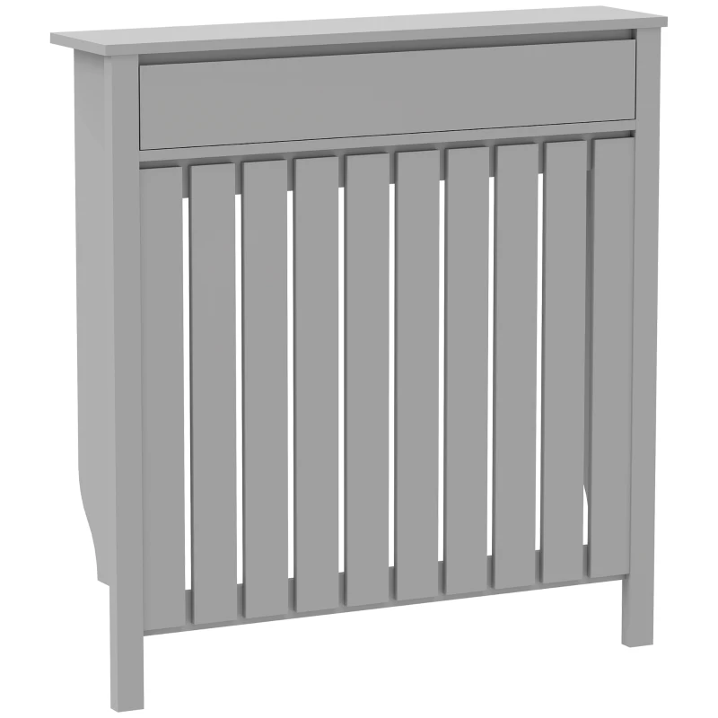 HOMCOM 93 x 88.5cm Rustic-Look Radiator Cover - Grey