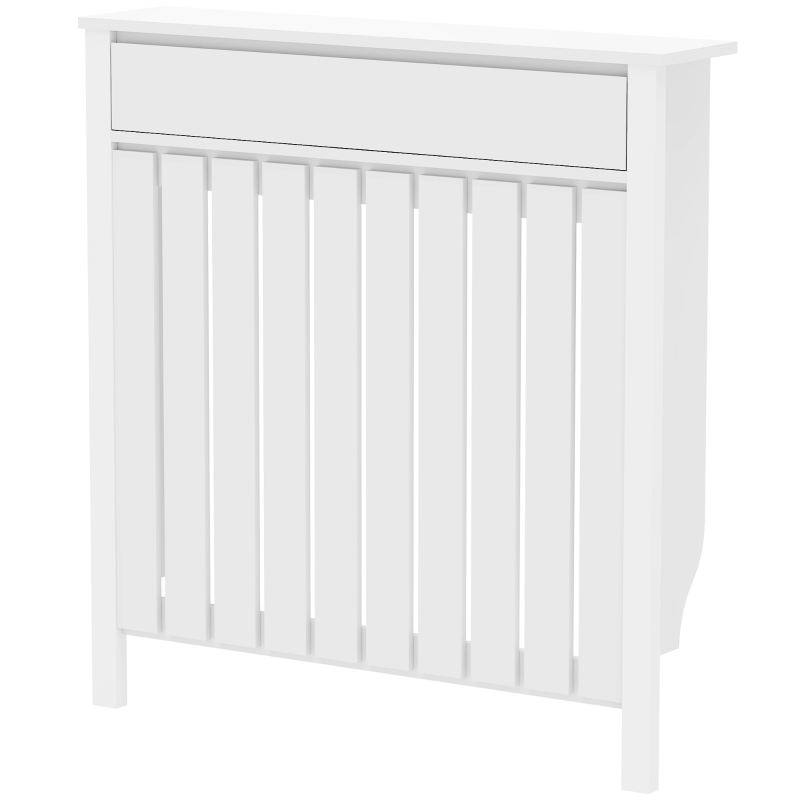 HOMCOM 93 x 88.5cm Rustic-Look Radiator Cover - White