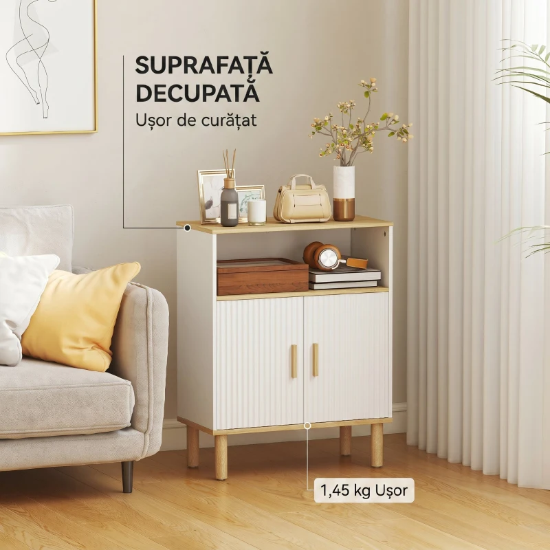HOMCOM dulap multifuncțional joasă înălțime