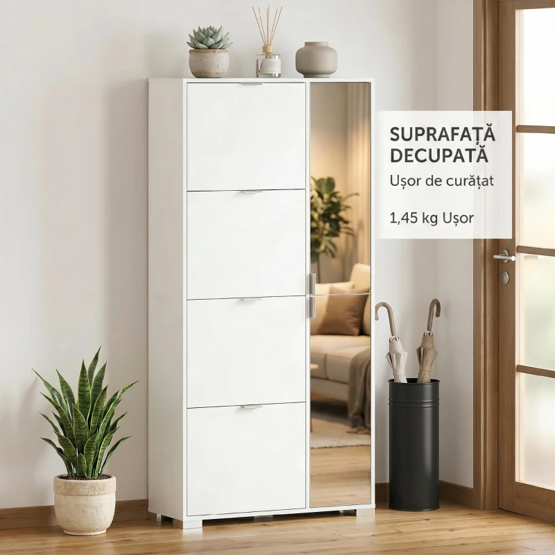 HOMCOM dulap pantofi rabatabil