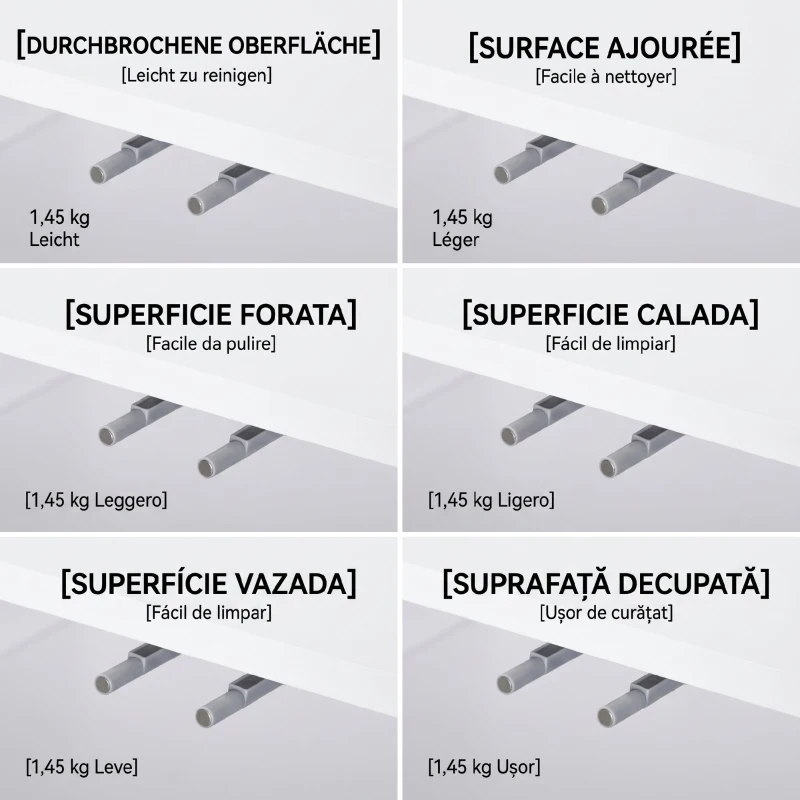 HOMCOM Bufet Modern cu 2 Dulapuri și 3 Rafturi din Lemn, 107x40x80 cm, Alb