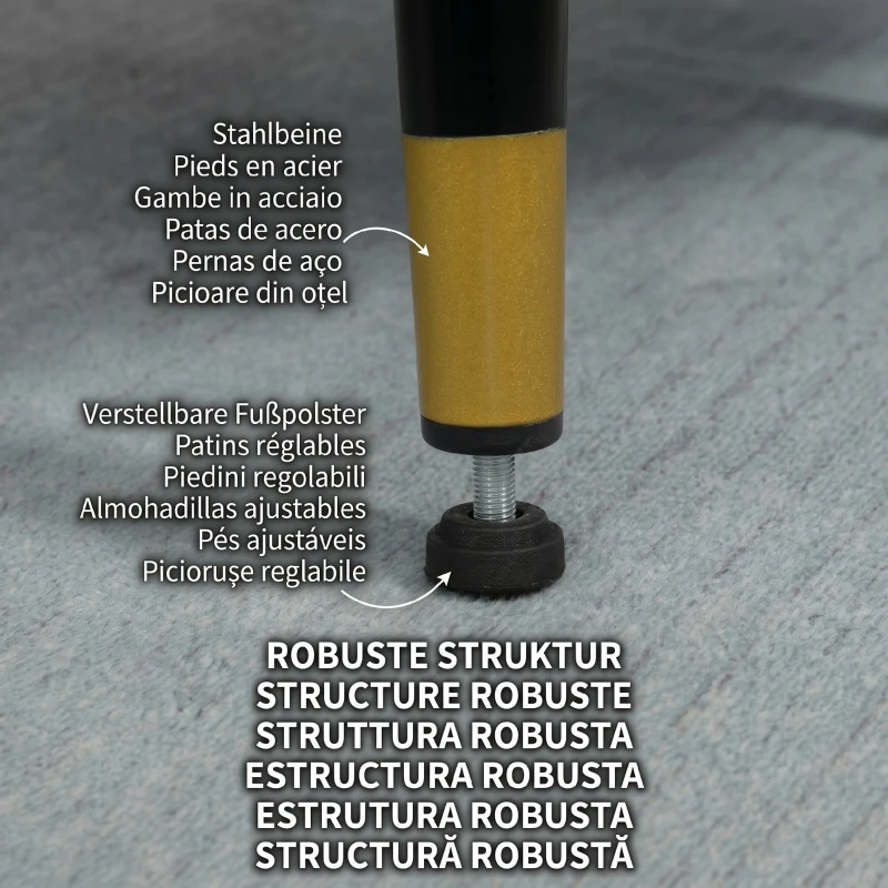 HOMCOM Fotoliu Modern din Material Textil cu Șezut Confortabil și Picioare din Oțel, 76x68x80 cm, Gri