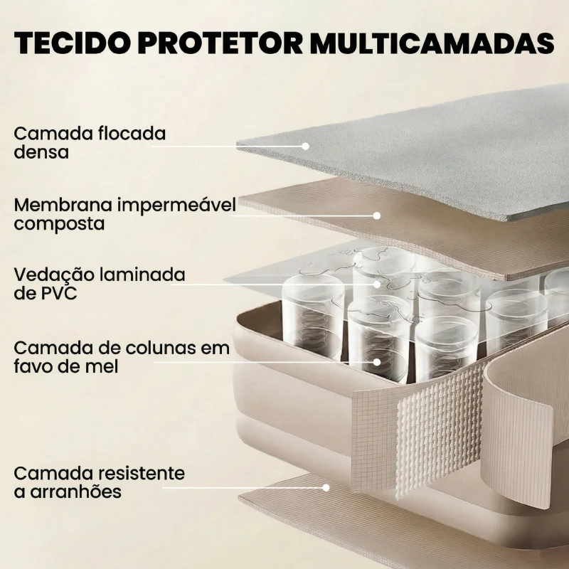 Outsunny Colchão Insuflável Individual Dobrável com Bomba, Enchimento em 3 Min e Esvaziamento em 2 Min, Bolsa, Suporta 200 kg, 190x97x39 cm, Caqui