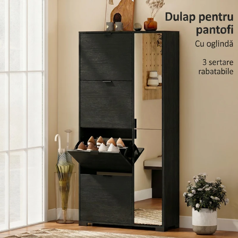 HOMCOM dulap pantofi înalt