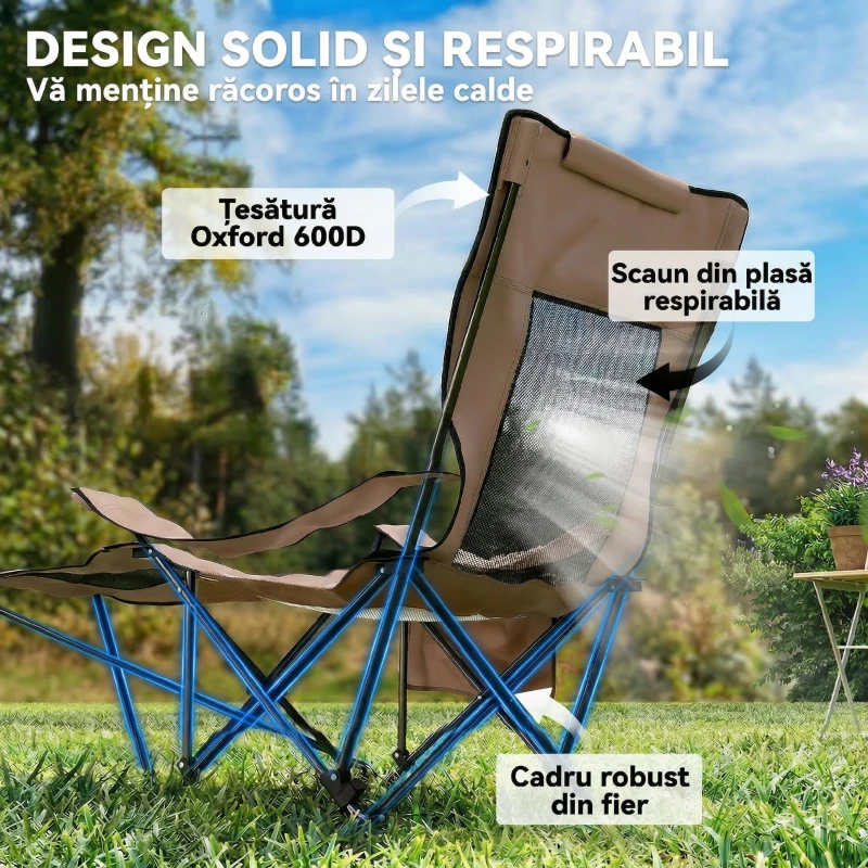 Outsunny Scaun de camping relax