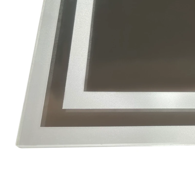 kleankin Specchio da bagno Rettangolare da Parete Illuminato a LED Orizzontale o Verticale, 100x60x4 cm, Trasparente