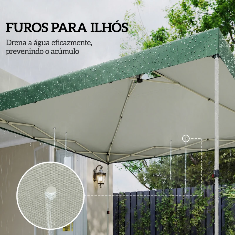 Outsunny Toldo de Substituição para Pérgola 3x3 m Teto de Reposição em Tela Oxford 210D Proteção UV50+ Verde