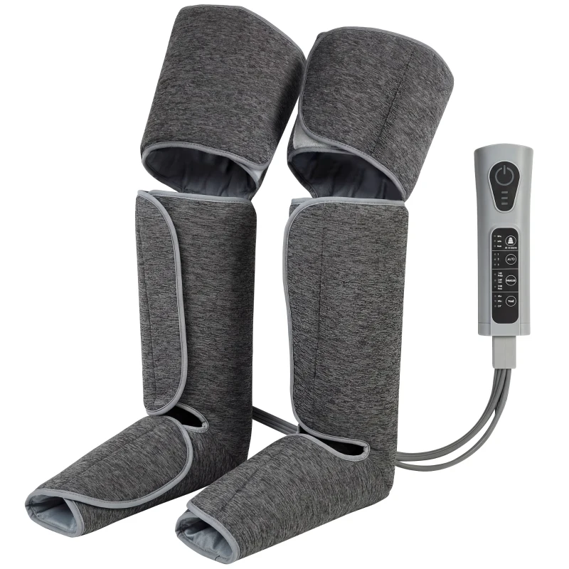 HOMCOM Leg Massager with Heat, Compression, 3 Auto Modes & 3 Intensities,  Foot and Calf Massage Machine