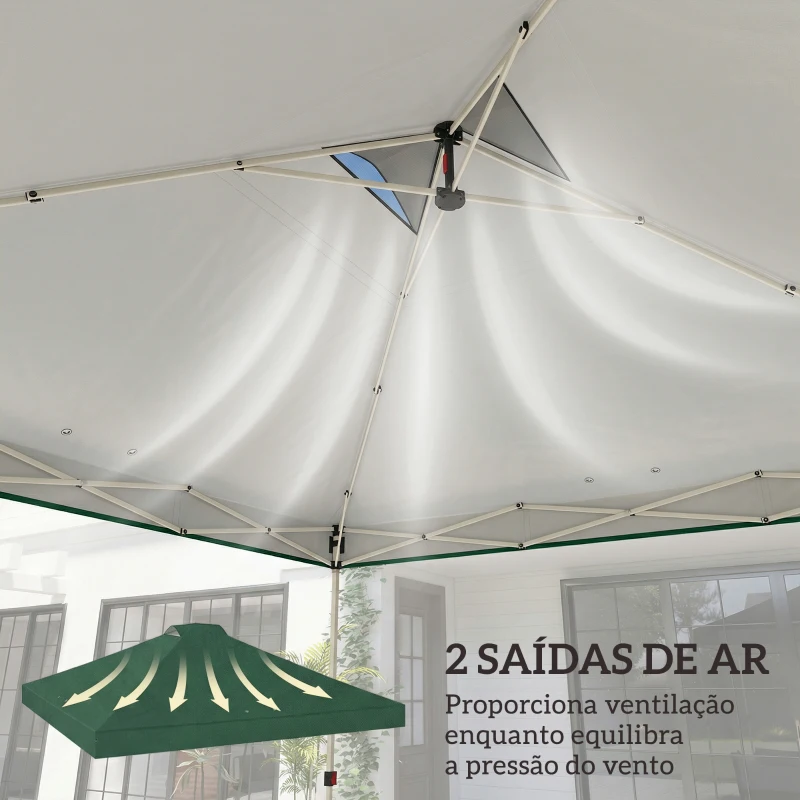 Outsunny Toldo de Substituição para Pérgola 3x3 m Teto de Reposição em Tela Oxford 210D Proteção UV50+ Verde