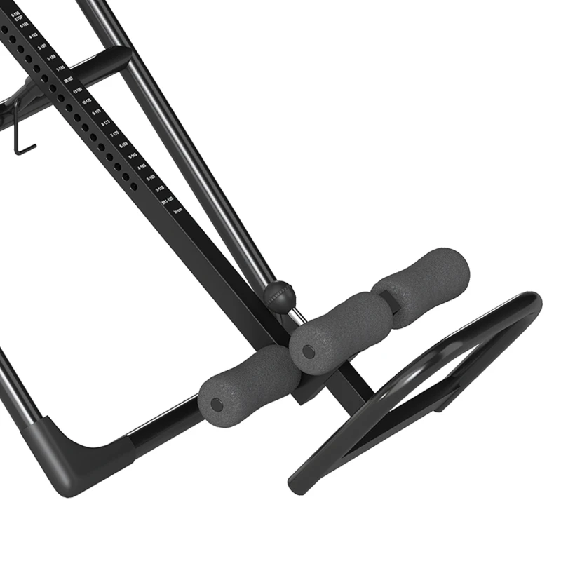 SPORTNOW Tabela de Inversão Dobrável com Elevações e Flexões Altura Ajustável 155-198 cm Ângulos 20° 40° 60° Cinto Azul