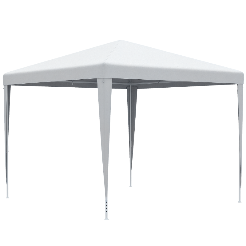 Outsunny 2.7m x 2.7m Garden Gazebo - Marquee Party Tent, Wedding Canopy for Outdoor Use, White