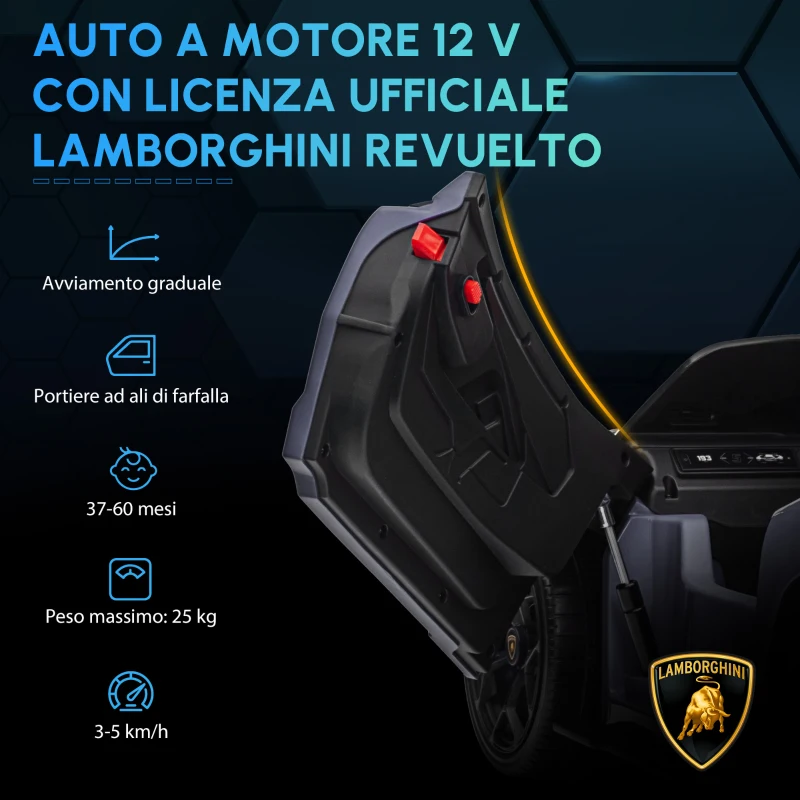 AIYAPLAY Auto Elettrica per Bambini da 3-5 Anni, Guida Dolce, Telecomando, Clacson, Plastica e Metallo, Grigio