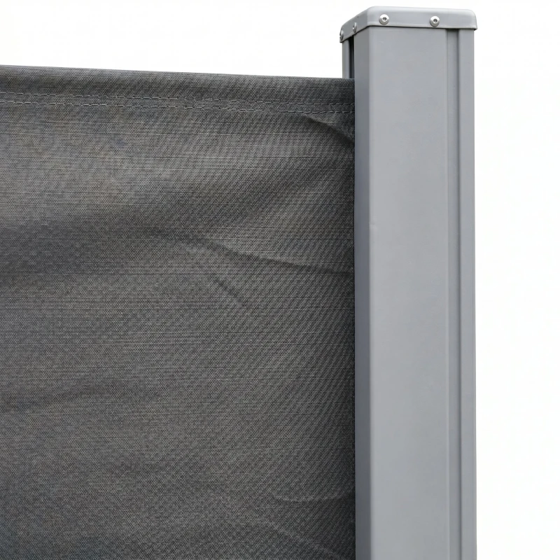 Outsunny Paravan de grădină extensibil până la 3 m și înalt de 1.6 m, poliester anti-UV și aluminiu, gri