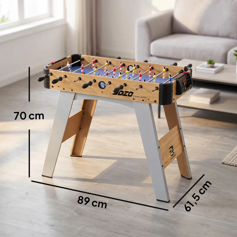 SPORTNOW Tischfußball: Mini-Tisch 89 cm, 2 manuelle Punktezähler, Violett
