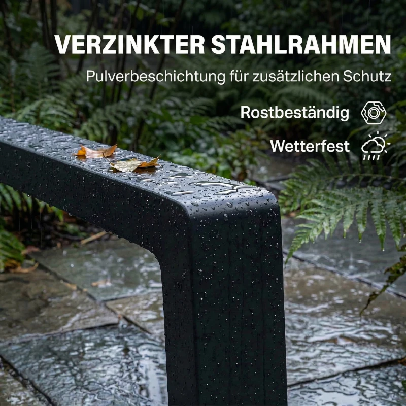 Outsunny Sonnenliege Klappbar tragbar Gartenliege mit ausziehbarer Fußstütze 5-fach Verstellbar Rückenlehne Atmungsaktiv