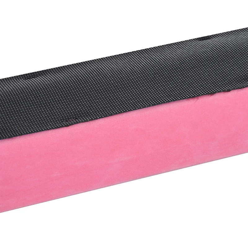 HOMCOM Trave da Ginnastica Equilibrio Allenamento Pieghevole Casa Legno 210 × 10 × 6.5cm Rosa