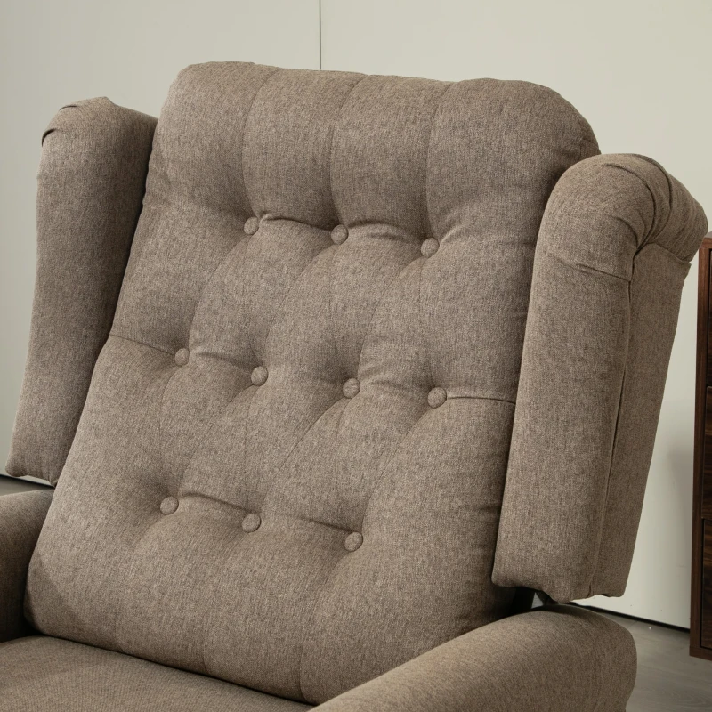 HOMCOM 45° Lifting Riser and Recliner Armchair  - Dark Brown
