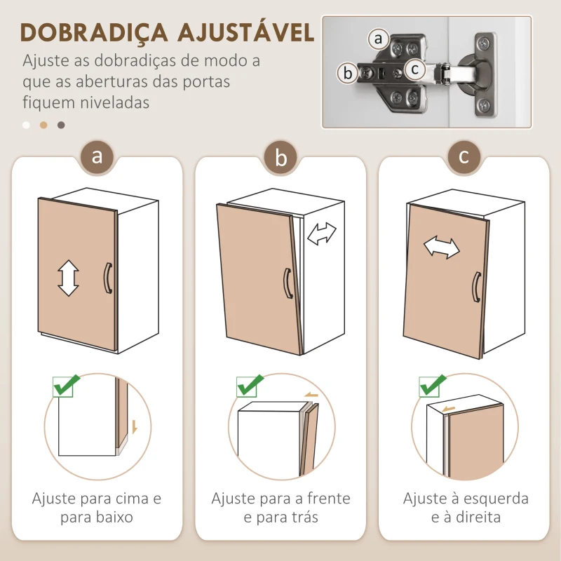 HOMCOM Armário de Cozinha com 4 Portas 1 Gaveta e Prateleiras Ajustáveis Anti-Tombo Armário de Cozinha Moderno 70,8x34x180 cm Branco
