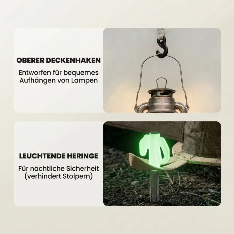 Outsunny Aufblasbares Zelt 3 Personen Schneller Aufbau Outdoor Camping Zelt mit Luftpumpe Meshfenster abnehmbar Dach