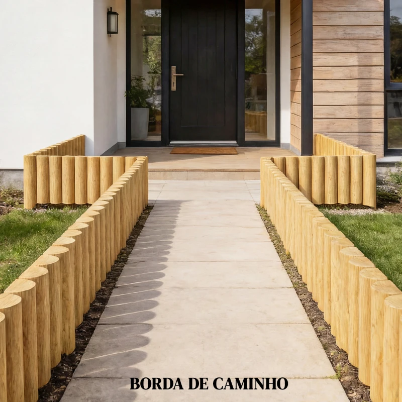 Outsunny Cerca de Jardim em Madeira Painel Decorativo Resistente e Fácil de Instalar para Pátio Relva Caminho 176x38 cm Madeira