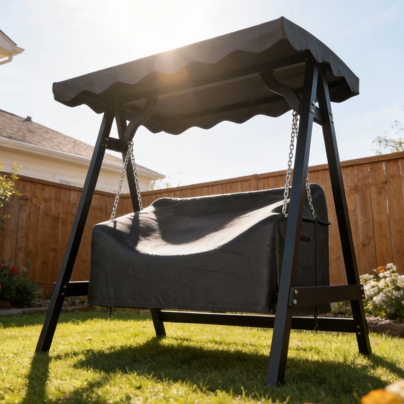 Outsunny 2-Sitzer Gartenschaukel-Abdeckung, wasserdichte Schutzhülle, winddicht und UV-beständig, 420D Oxford-Stoff