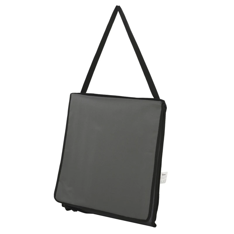 Outsunny Conjunto de 2 Esterillas de Playa Plegable con Respaldo Reclinable y Correa de Transporte 142x51x40 cm Gris