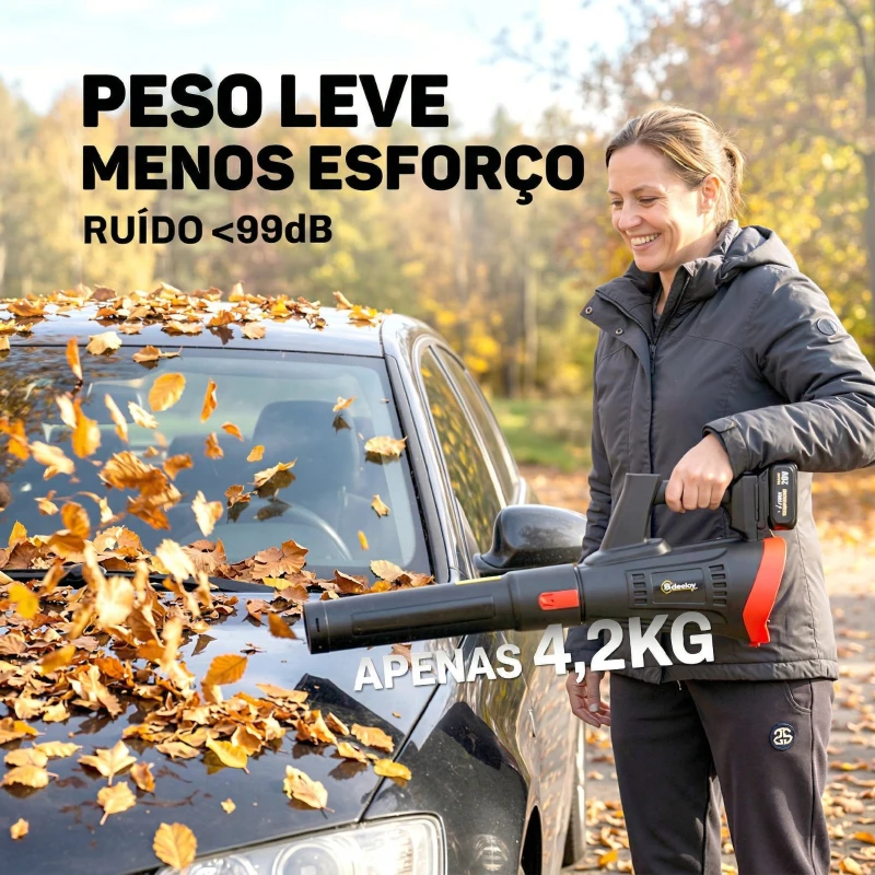 Outsunny Soprador de Folhas Sem Fios 18V com 2 Baterias 4.0Ah e Carregador Motor Sem Escovas 600W 3 Velocidades Correia para Ombro 149 km/h 96x16,5x29 cm Preto