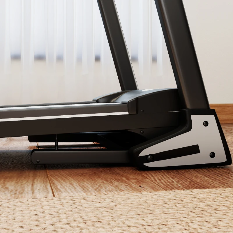 HOMCOM Motorised Folding Treadmill with 500W & LED Screen for Home, Black