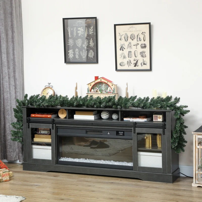 HOMCOM 2,7 m künstliche Weihnachtsgirlande Dekoration mit 216 Spitzen Tannengirlande für Treppen Kamin Grün
