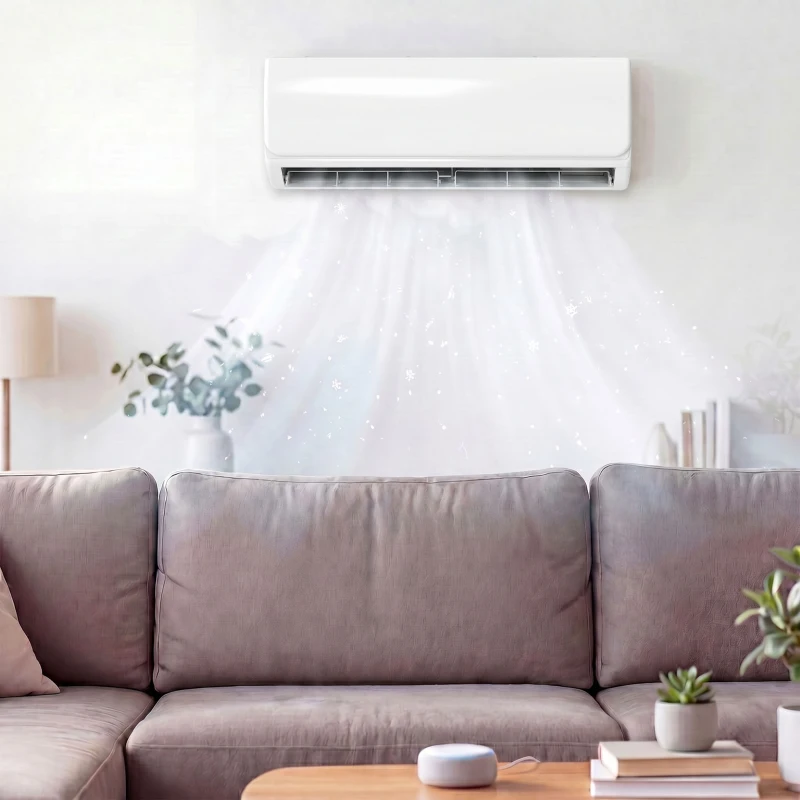 HOMCOM Ar Condicionado Split Inverter 12.000 BTU com Bomba de Calor Wi-Fi e Controlo por Voz para 18 m² com Kit de Instalação