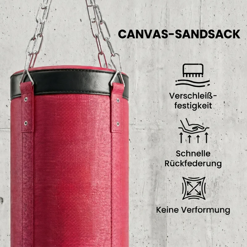 SPORTNOW Boxsackständer 185-231cm Höhenverstellbar Freistehender Boxsackhalter mit Boxsack Dreiecksbasis Gewichtenhalter